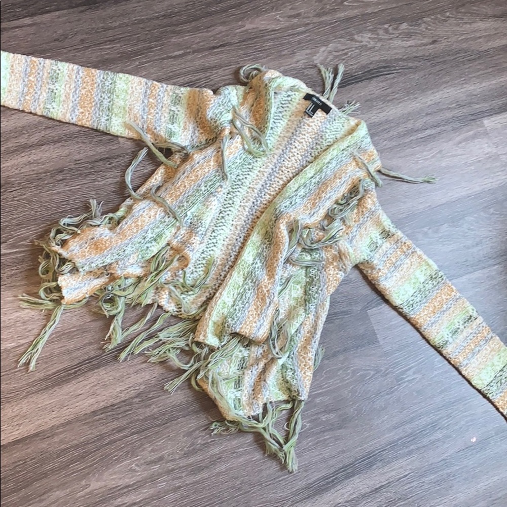 Multi colored swing cardigan